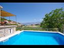 Házak a pihenésre Tonko - open pool: H(4+1) Postira - Brac sziget  - Horvátország  - medence