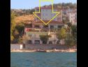 Apartmanok Vini - by the sea: A1(2+2), A2(2), A3(4), A4(4), A5(2+2), A6(2+2) Mastrinka - Ciovo sziget  - ház