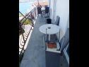 Apartmanok Doktor - sea view; A2(9) Mastrinka - Ciovo sziget  - Apartman - A2(9): balkon