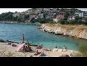Apartmanok Goran - sea view : A1(4+1) Okrug Donji - Ciovo sziget  - strand