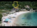 Apartmanok Mateo - by the beach; A1 Delia(5), A2 Mateo(4), A3 Mini(3+2) Öböl Skozanje (Gdinj) - Hvar sziget  - Horvátország  - ház