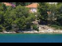 Apartmanok Danica - large terrace with sea view A1 Dana(4) Öböl  Zubaca (Vela Luka) - Korcula sziget  - Horvátország  - ház