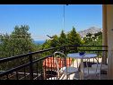 Apartmanok Miljko - 80 m from beach: A1(6), SA2(2), A10(4+1), A11(2+2) Brela - Riviera Makarska  - terasz