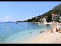 Apartmanok Jure - terrace with amazing sea view: A1 Leona (6+2), A2 Ivano (6+2) Brist - Riviera Makarska  - strand
