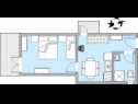 Apartmanok Blue - 100 m from beach: A1(3+1) Igrane - Riviera Makarska  - Apartman - A1(3+1): apartman