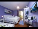 Apartmanok Palmina - comfort apartment: A1 veliki (6),  A2 žuti (4+1), A3 lila (2), SA4 bijeli (2) Makarska - Riviera Makarska  - Apartmanstudió - SA4 bijeli (2): hálószoba