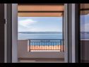 Apartmanok Nina - sea view family apartments SA1A(3), A1Donji(2+1), A3(6), A4(4+1), A5(6), A6(4) Celina Zavode - Riviera Omis  - Apartman - A3(6): kilátás a tengerre