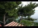 Apartmanok Branka - at the beach: A1(4), SA2(2) Stanici - Riviera Omis  - Apartman - A1(4): a terasz kilátása
