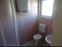 Apartmanok Don - 90m from the sea: A4(5), SA1 2S(2), SA2 2R(2) Dinjiska - Pag sziget  - Apartmanstudió - SA2 2R(2): fürdőszoba toalettel