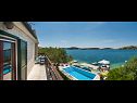 Házak a pihenésre Lucmar - swimming pool and sea view H(8+2) Zatoglav - Riviera  Sibenik  - Horvátország  - H(8+2): a terasz kilátása