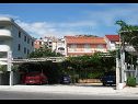 Apartmanok Anđelka - 50 m from beach: A3(9), A4(4), A5(2) Marina - Riviera Trogir  - parkoló (ház és környéke)
