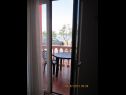 Apartmanok Sor - on the beach: SA1(2+1), A1(4+1), A2(2+2), A3(2+2) Bibinje - Riviera Zadar  - Apartmanstudió - SA1(2+1): balkon