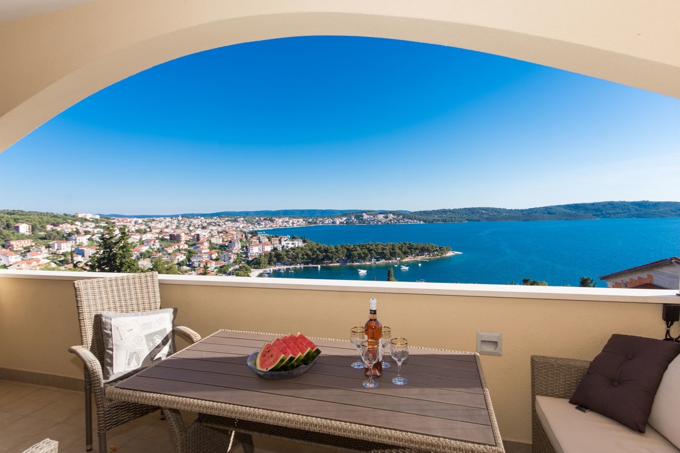 Apartmanok Marijan - beautiful view: A1(6) Trogir - Riviera Trogir 