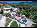 Házak a pihenésre Mari 1 - with pool: H(6+1) Donji Humac - Brac sziget  - Horvátország  - vegtáció (ház és környéke)