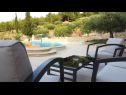 Házak a pihenésre Nave - private pool: H(4+1) Postira - Brac sziget  - Horvátország  - H(4+1): kerti terasz