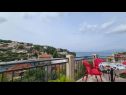 Apartmanok Marin - amazing sea view: A1(4+1), A2(4+1), A3(4+1) Splitska - Brac sziget  - Apartman - A1(4+1): kilátás a tengerre