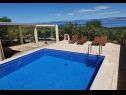 Házak a pihenésre Mario - with pool & sea view: H(4+2) Supetar - Brac sziget  - Horvátország  - nyitott medence (ház és környéke)
