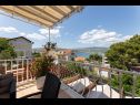 Apartmanok Nick - jacuzzi & seaview: A1(4+1) Mastrinka - Ciovo sziget  - kilátás a tengerre