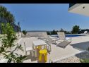 Házak a pihenésre Maca - pool an view: H(8) Okrug Gornji - Ciovo sziget  - Horvátország  - udvar