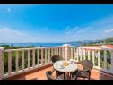 Apartmanok és szobák Villa Bouganvillea - sea view & garden: A1 Deluxe (2+1), A2 Superior (2+1), A3 Comfort (2+1), A4 Premium (2+1), R1 Deluxe (2), R2 Comfort (2) Mlini - Riviera Dubrovnik  - Apartman - A1 Deluxe (2+1): a terasz kilátása