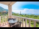 Apartmanok és szobák Villa Bouganvillea - sea view & garden: A1 Deluxe (2+1), A2 Superior (2+1), A3 Comfort (2+1), A4 Premium (2+1), R1 Deluxe (2), R2 Comfort (2) Mlini - Riviera Dubrovnik  - Apartman - A2 Superior (2+1): a terasz kilátása