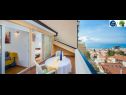 Apartmanok Suzi - beautiful view and cosy: A1 crvena kuhinja(2+2), A2(2+2) Baska Voda - Riviera Makarska  - Apartman - A1 crvena kuhinja(2+2): terasz