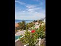 Apartmanok Ante - seaview A1(5), SA2(3), SA3(2+1) Brela - Riviera Makarska  - kilátás