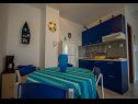 Apartmanok Daju - 3 colours: A1 plavi(2+2), A2 žuti(4+1), A3 narančasti(2) Zdrelac - Pasman sziget  - Apartman - A1 plavi(2+2): konyha ebédlővel