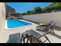 Apartmanok Lux 2 - heated pool: A2(4+2), A3(4+2) Marina - Riviera Trogir  - medence