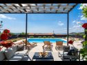 Házak a pihenésre Pax - with pool: H(4+2) Marina - Riviera Trogir  - Horvátország  - kilátás