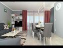 Apartmanok Iva - great view: A1(4) Seget Donji - Riviera Trogir  - Apartman - A1(4): nappali