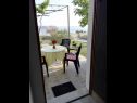 Apartmanok JoPek - sea view; SA1(2+1) Rtina - Riviera Zadar  - Apartmanstudió - SA1(2+1): terasz