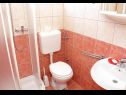Apartmanok Vinko - big terrace and grill A5(2+1), SA6(2)Crveni, SA7(2)Plavi Vir - Riviera Zadar  - Apartmanstudió - SA6(2)Crveni: fürdőszoba toalettel