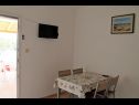 Apartmanok Snjeza - 80 m from beach: A1 Studio (4), A2 Apartman (2+2) Vir - Riviera Zadar  - Apartman - A1 Studio (4): ebédlő