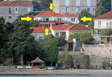Apartmanok Vedro - 50 m from sea: 1- Red(4), 2 - Purple(2+1), 3 - Blue(2), 4 - Green(2+2) Korcula - Korcula sziget 